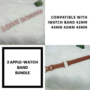 New Floral Design Apple Watch Bands  42mm 44mm 45mm 49mm Bundle  2